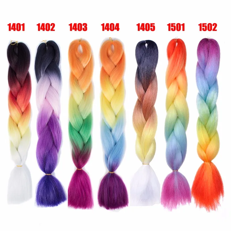 
Factory wholesale price hair extension 24inch synthetic jumbo hair braid 100g synthetic braiding hair 