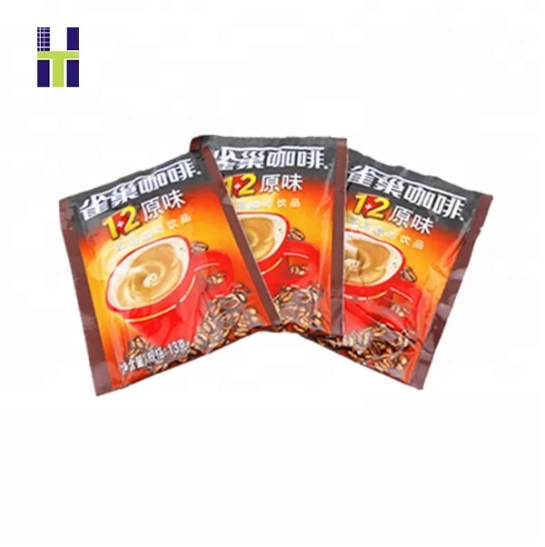Wholesale Custom Printed Disposable Food Grade Plastic Instant Drink Powder Coffee Matcha Tea Sachet Bags with Tear Notch