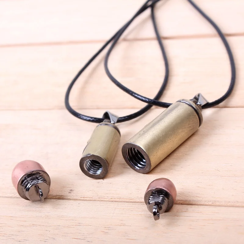 Couple jewelry necklace skull bullet pendant necklace for women/men wax rope strings bullet multiple pendant necklace