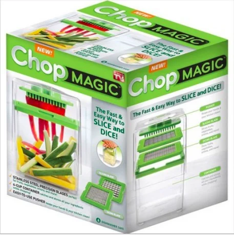 ABS and Stainless Still vegetable chopper magic chopper garlic chopper salad maker fruit slicer as seen on tv product