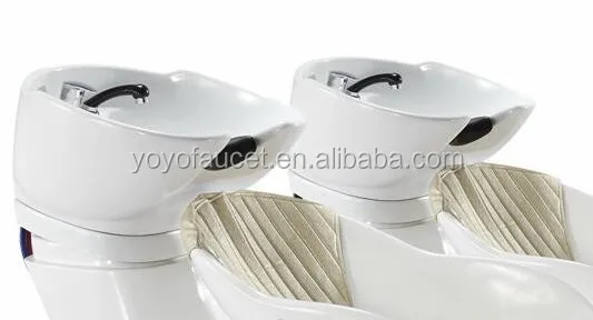 hair salon shampoo ceramic basin with water faucet of salon furniture in china wholesale