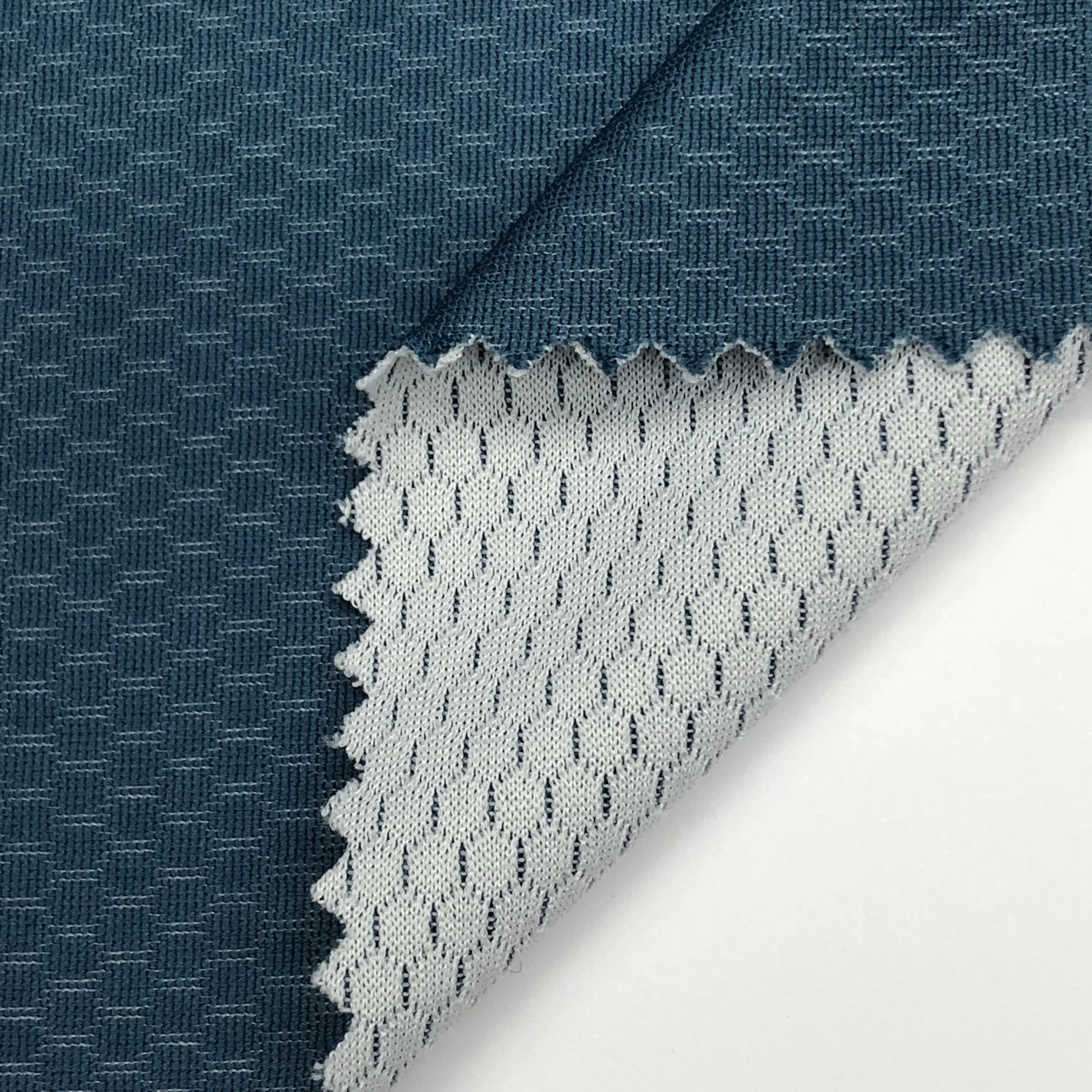 Good breathability 100 polyester jacquard soccer mesh fabric for sports jersey