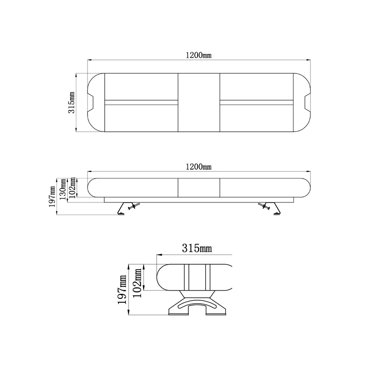 HAIBANG High Quality Mainboard Price Direct Selling Cheap Rotating Police Led Light Bar With Siren Speaker Revolving Lightbar