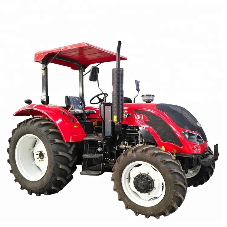 China Farm Machine Equipment Manufacturer TOP 10 Brands 100HP 4 Farm Wheel Agricultural Tractor With YTO Diesel Engine Price