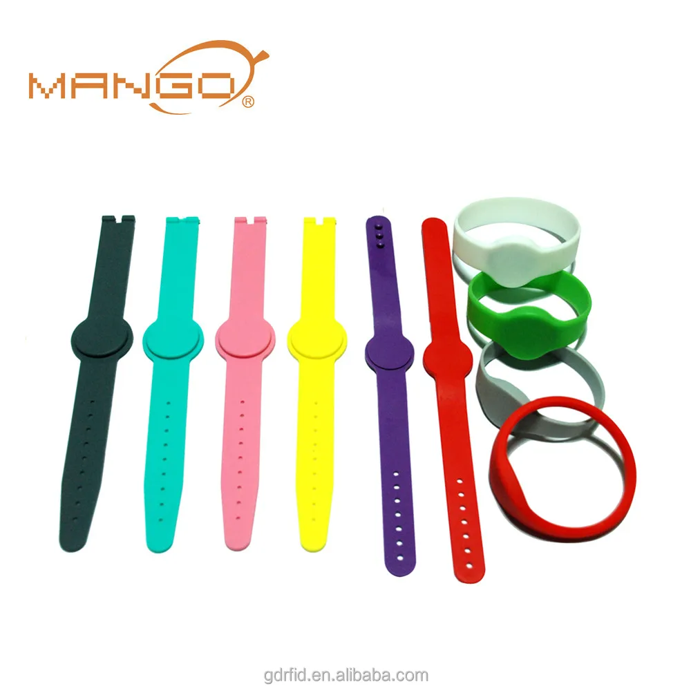 logo printing 13.56MHz rfid silicone nfc wristband bracelet
