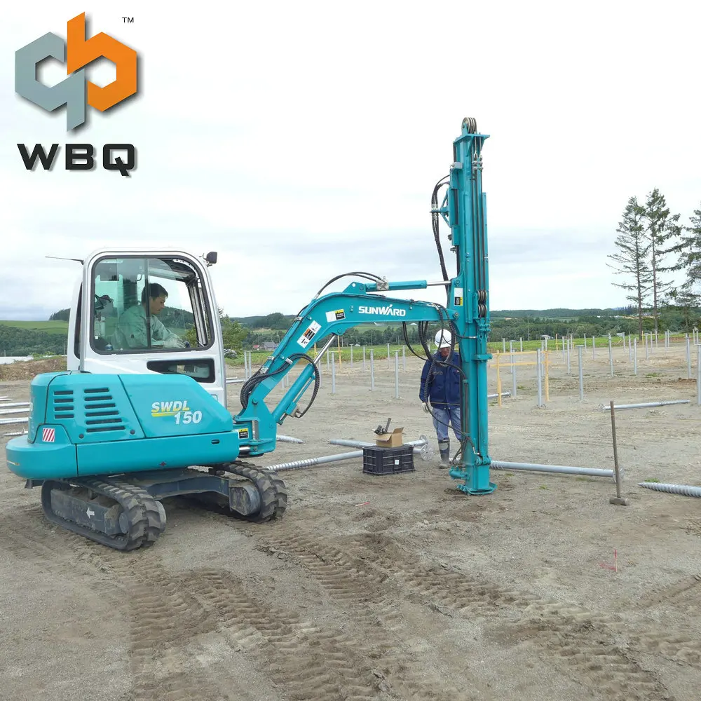 Ground Screw spiral pile drilling machine