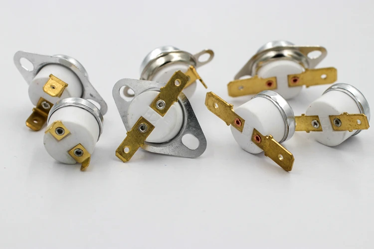 Termostatos ksd301 250v/10a Bimetal Resettable Flange Terminal Vertical Movable  fixed Thermostat Thermal Switch