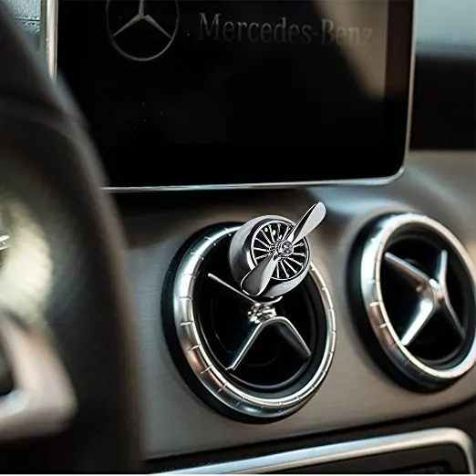 Best seller propeller car air freshener vent aroma car diffuser vent clip with colorful LED light