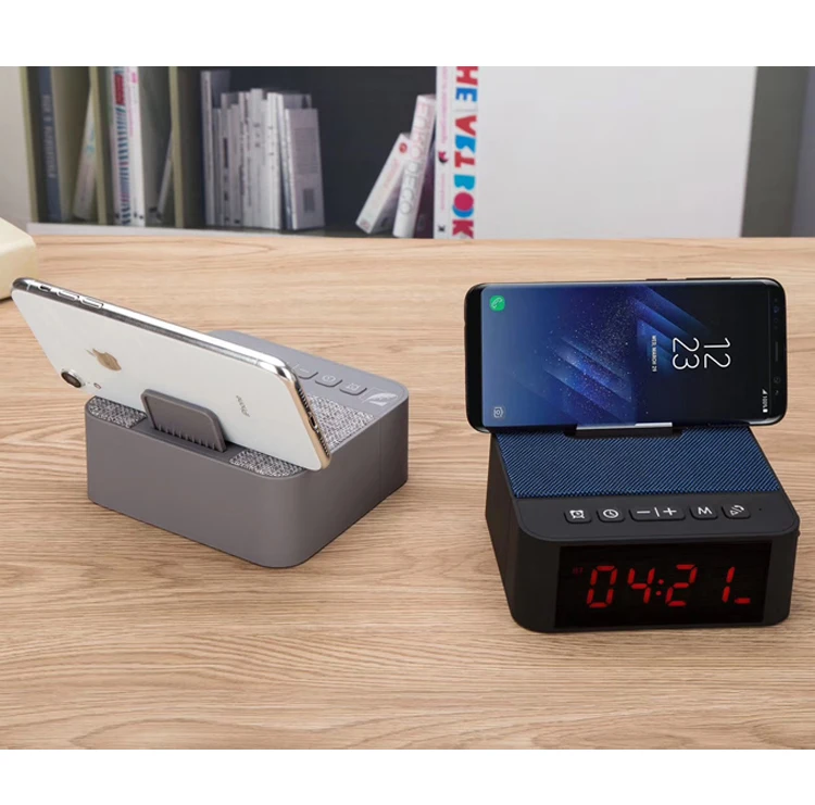 Best Selling AM FM Radio Clock 3d Mini BT Led Wireless Portable Stereo Surround Sound 1200mah Bt Speaker