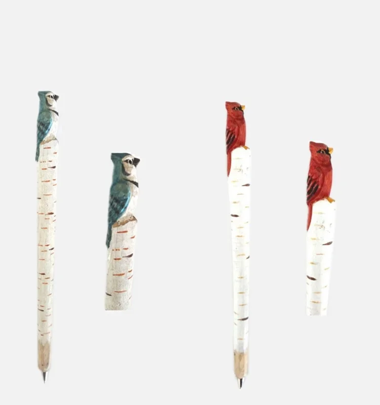 promotional hand carved wooden pen