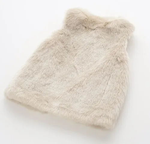 Faux fur vest for kids baby coat
