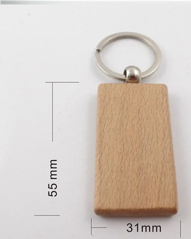 
Custom making blank wood keychain, wood key ring 