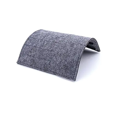 Portable Felt 8 Slots Stylus Pencil Case/Roll-up Wrap Pouch/Pen Holder/Makeup Brush Carrying Bag Organizer(Dark Grey)