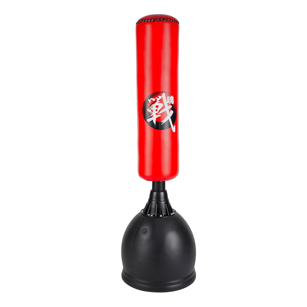 
custom logohigh quality hot sell free standing workout fitness gym training aqua heavy bob kickboxing handle punching bag stand 