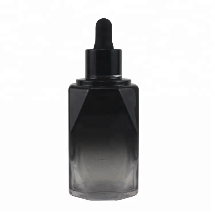 5ml 10ml 30ml Mini Bamboo Black Blue Amber Matt Black Vitamin C Serum oil Bottle