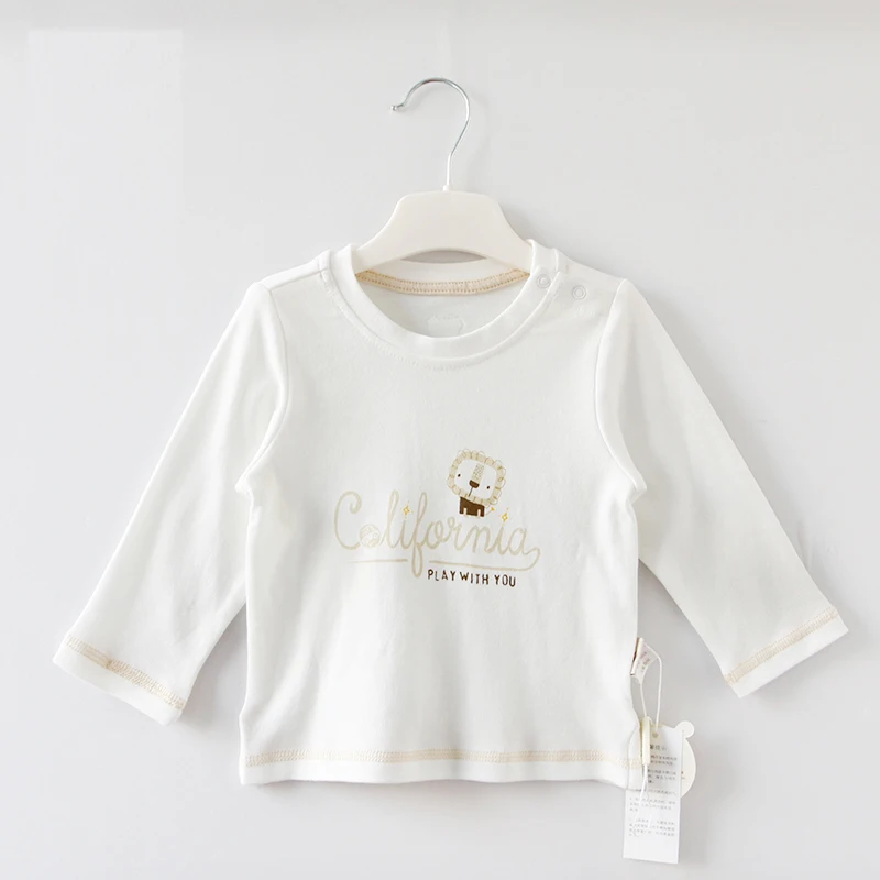 
soft and comfortable long sleeve organic cotton baby t-shirt clothes 