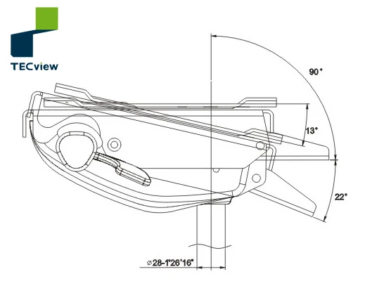 
Split Tilted swivel mechanism locking safety function for office chair with Seat back adjustment Controller 