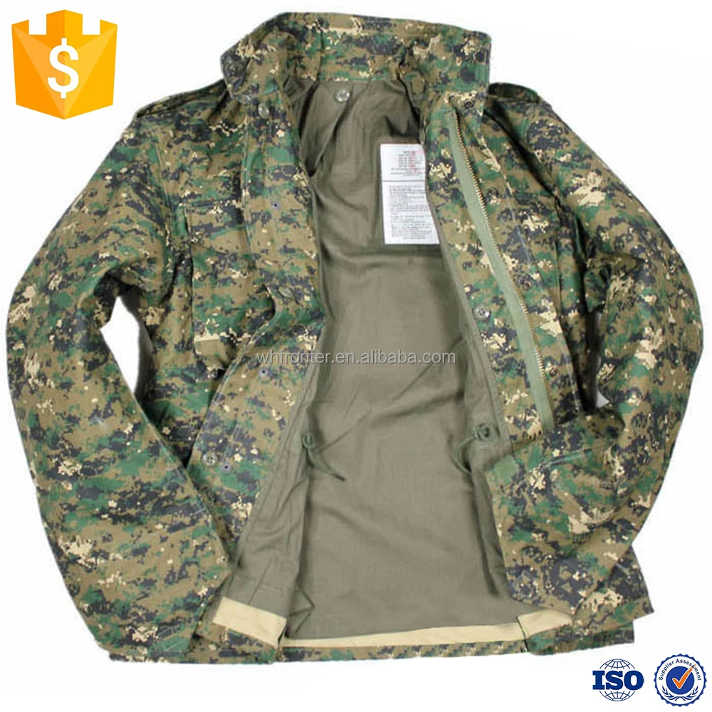Digital Woodland Jackets Warm Coat Rip-stop Waterproof M65 Field Parka Winter Jacket