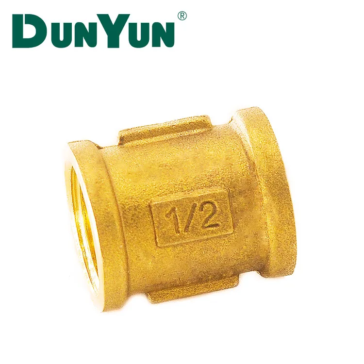 DUNYUN factory high Quality Brass Double Female Nipple Coupling double female pipe coupling