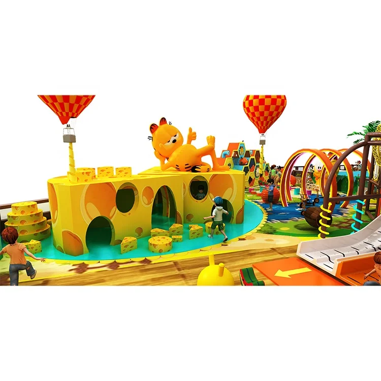 
New Design Support Customized kids indoor play ground playhouse with ball poll with swing 