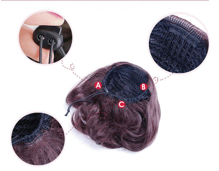 
Synthetic natural looking large bride hair bun 