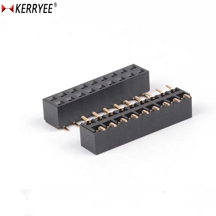 Двухрядный гнездовой разъем 2,54 мм SMT 2*9P