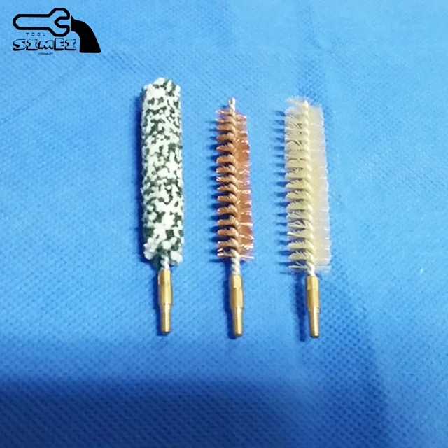 Товар № 1015 пластиковая коробка комплект 9 мм/357cal/.38cal для очистки пистолета латунный стержень