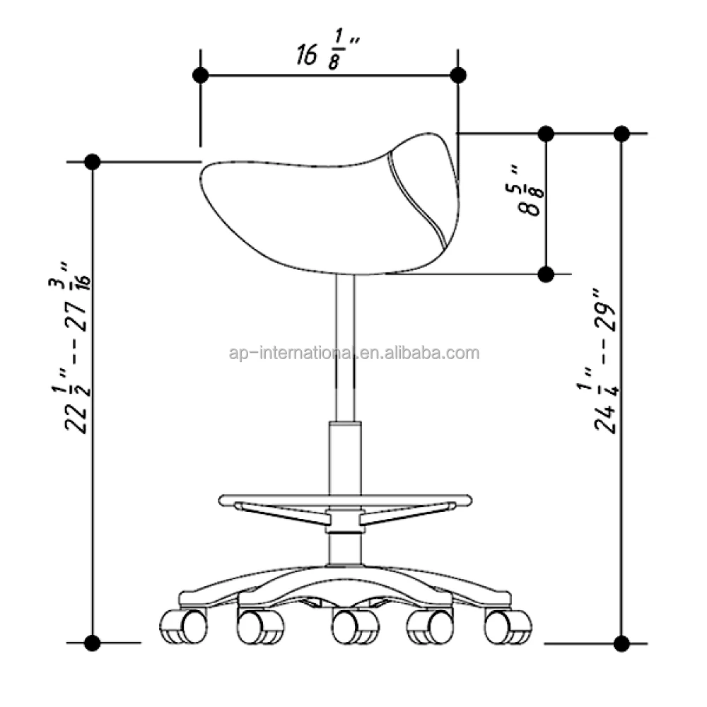 
Quality Beauty Salon Cutting saddle Stool with footrest ring 
