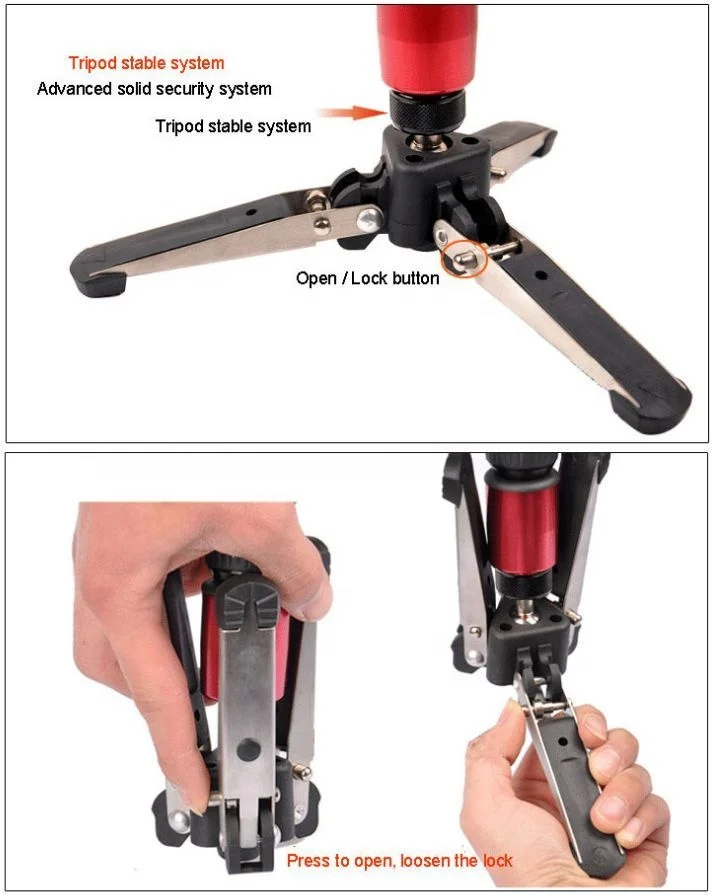 3/8 screw Tripods Monopod Support Stand Universal Stand Three Feet 3 Legs Monopod Support Stand Base For Manfrotto Gitzo Benro