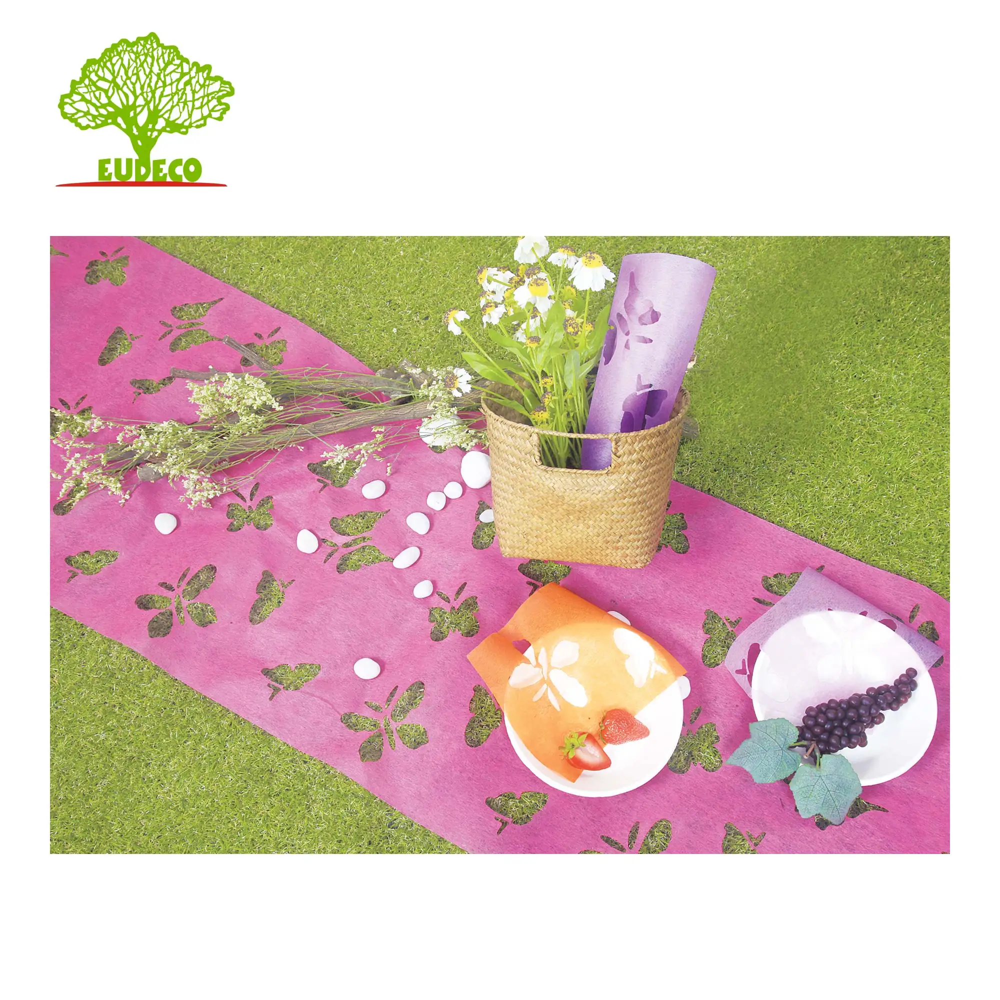 Хорошее качество, гофрированная бумага для упаковки цветов, декоративные сетчатые рулоны, хлопковая Сетчатая Сумка с логотипом