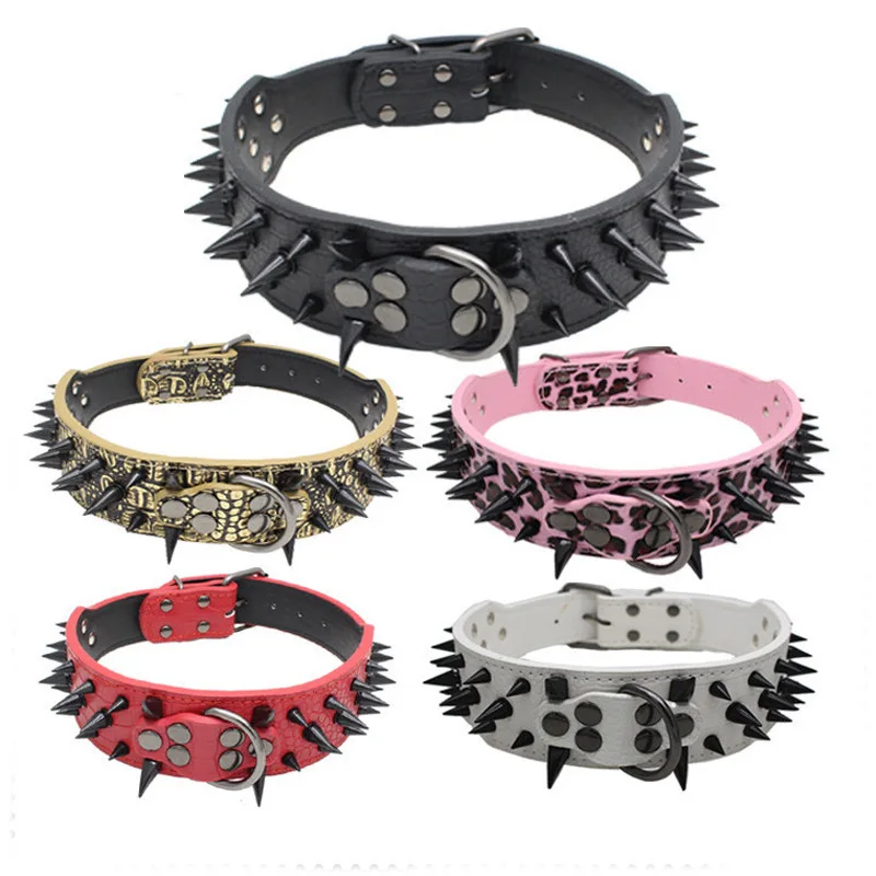 Wholesale Custom New Design Dog Spike Collar Small Large Leather Dog Collar