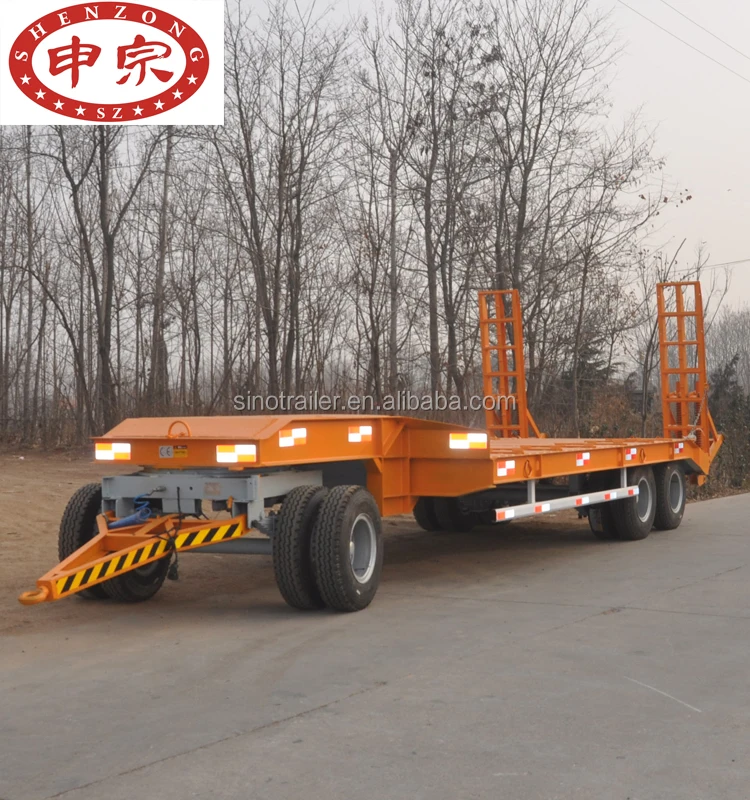 24 tons excavator trailer with climb ramp for tractor