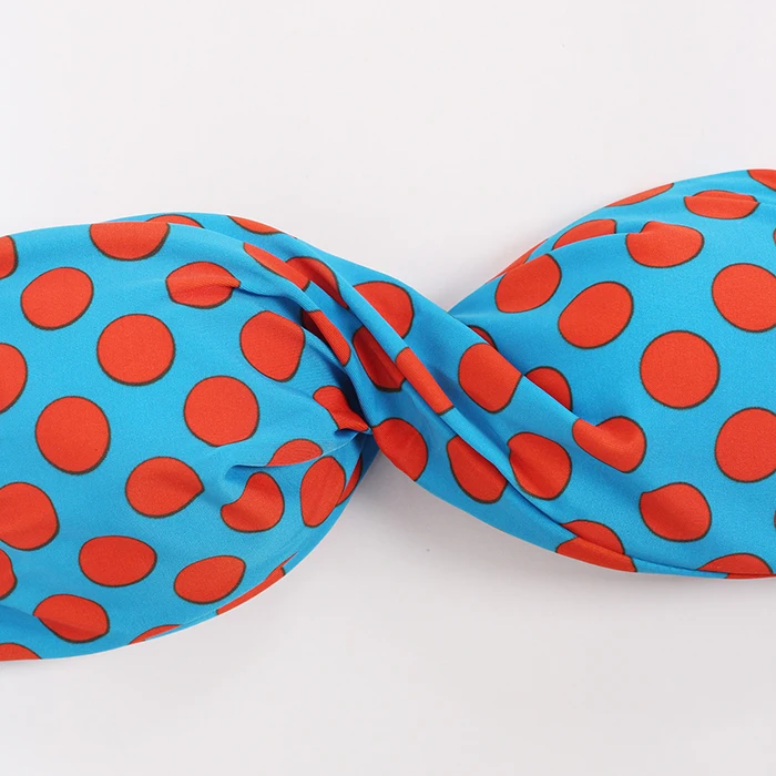
Retro Fashion Women Polka Dot Push Up Top High Waisted Bottom Bikini Sets 