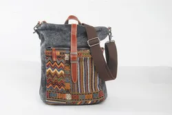 Waterproof  Student School Zipper Women Canvas Outdoor Backpack