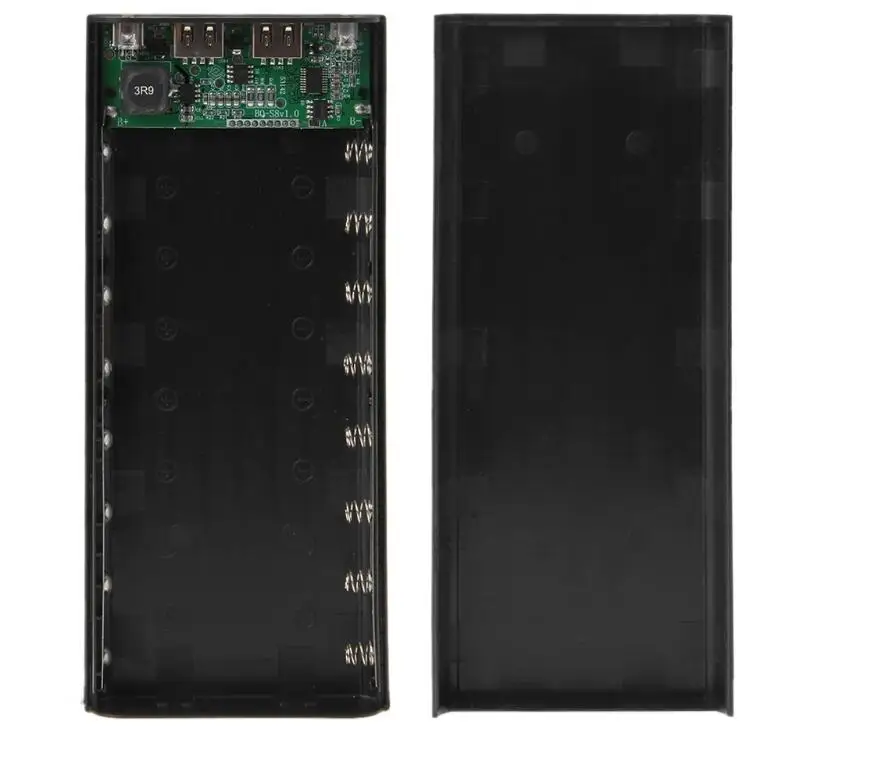 NEW Power Bank 2 Ports 8x18650 DIY Portable Battery Power Bank Shell Case high capacity powerbanks