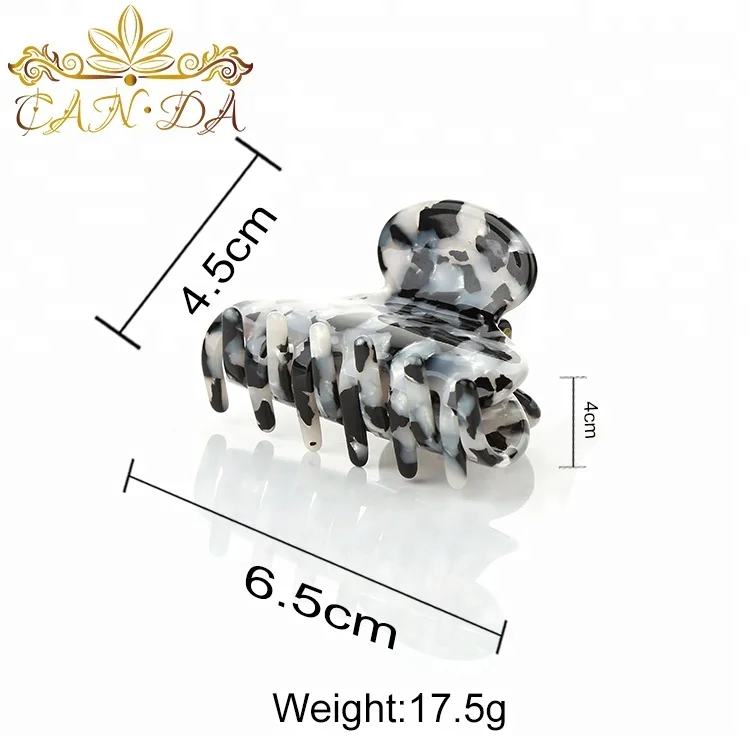 Wholesale tortoise shell jewelry korean custom hairclip cellulose acetate accessories women hair clip claw design products