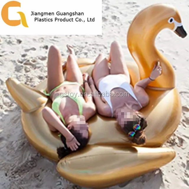 floaty gold swan largest inflatable water pool float