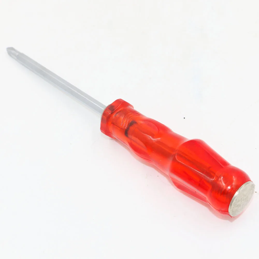 Transparent Red Color Two Way Screwdriver Slotted Phillips Screw Driver