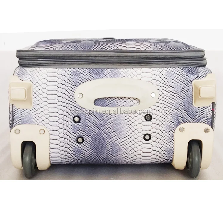 snake skin pu leather valise 5 pcs trolley luggage suitcase manufacture