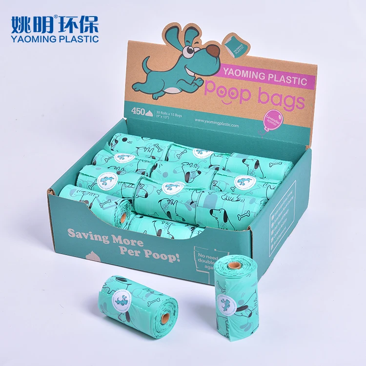 Custom dog poop bag compostable biodegradable waste bags