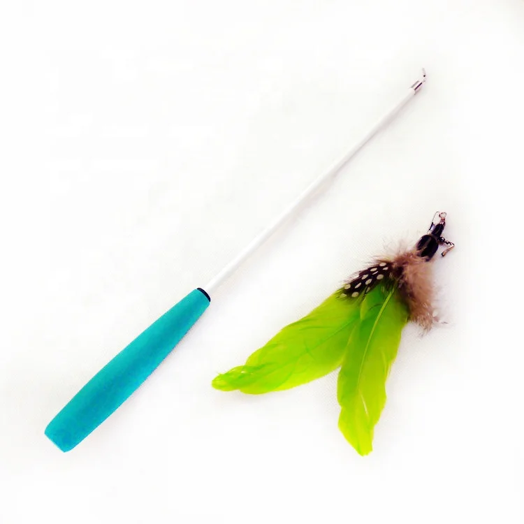 Customized Hot Selling New Design Fishing Rod Feather Cat Teaser Toy