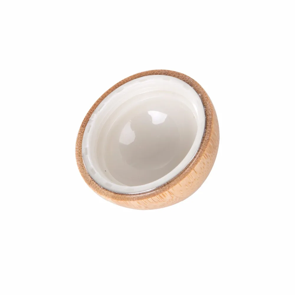 5g Ball Shape Bamboo Double Wall Cosmetic Cream Jar