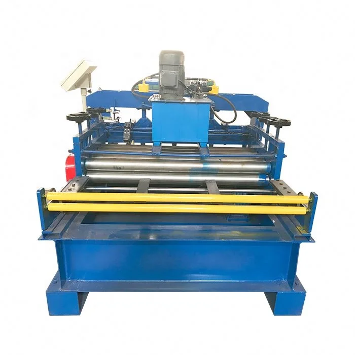 Metal sheet slitter flattening slitting cutting machines