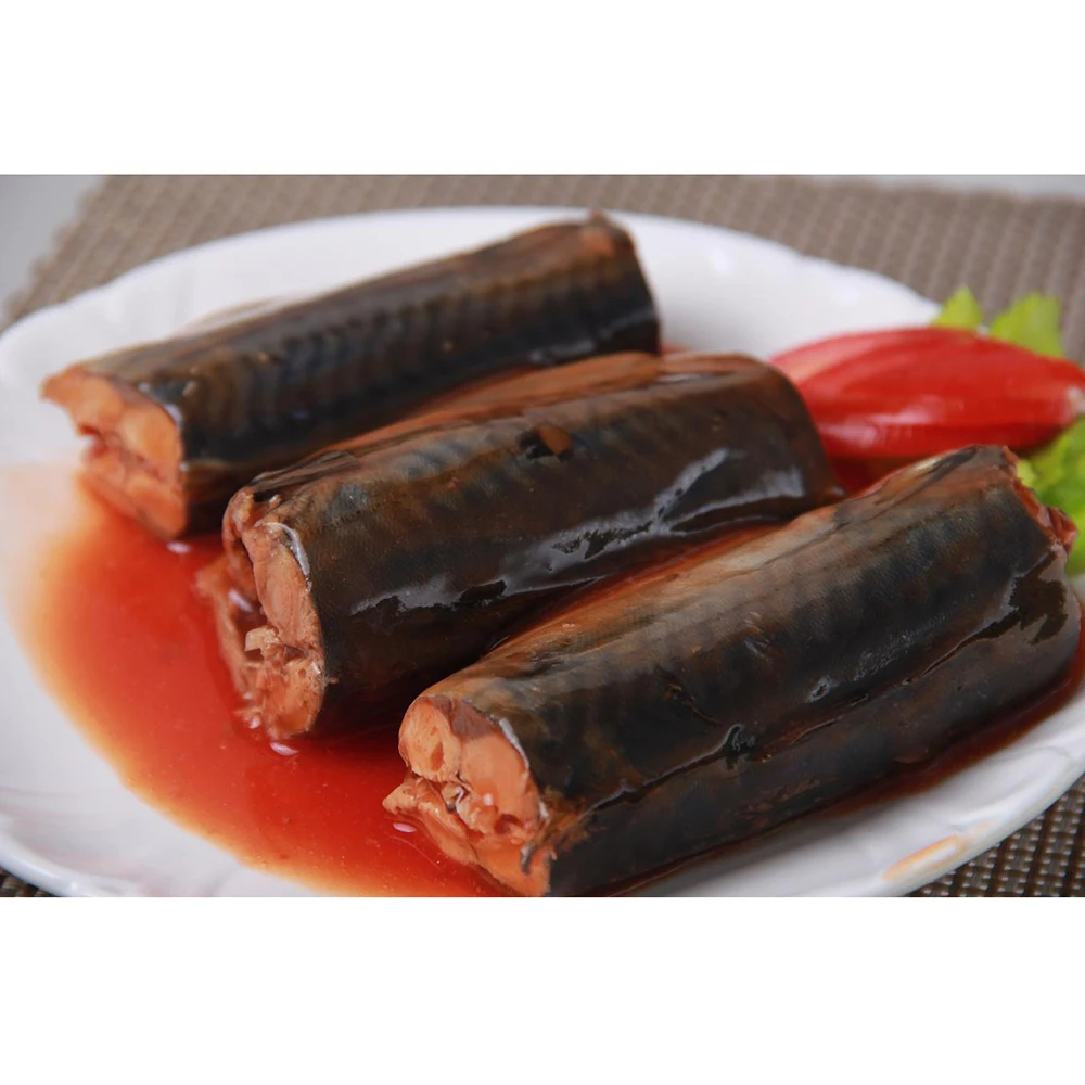 
HACCP approved Tomato Sauce 425g canned mackerel in brine for chile 