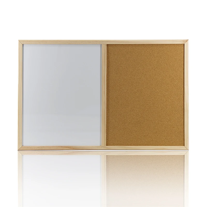 
Magnetic White Cork Memo Board White Board Combination Board With Wooden Frame 