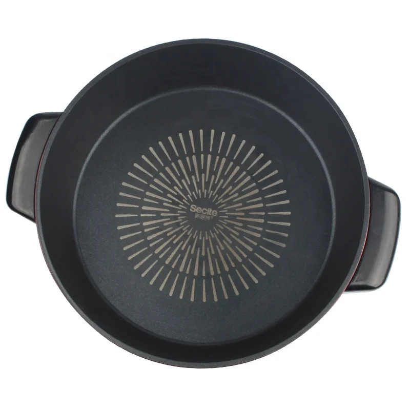 
30cm Round Multifunction Shabu Shabu Frying Pizza Boiling Electric Pan 