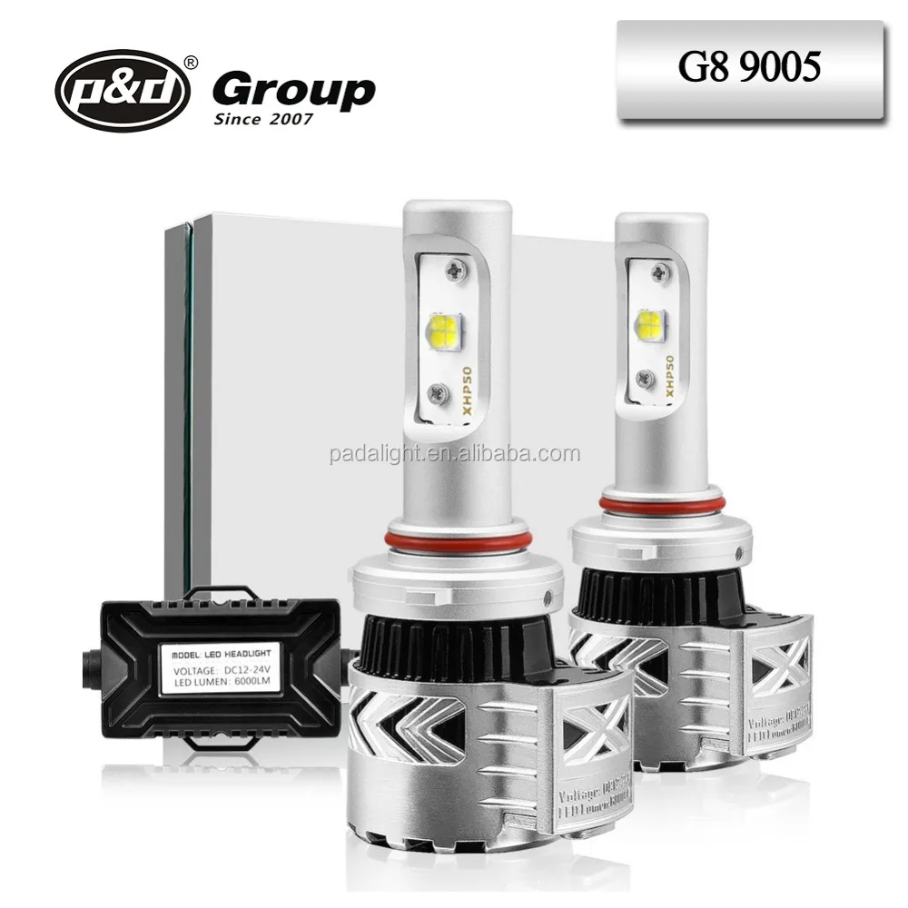 Заводская Высокая мощность G8 XHP 50 комплект для переоборудования автомобильных светодиодных фар 9005 9006 h1 h3 h7 h8 h9 h11 светодиодные фары