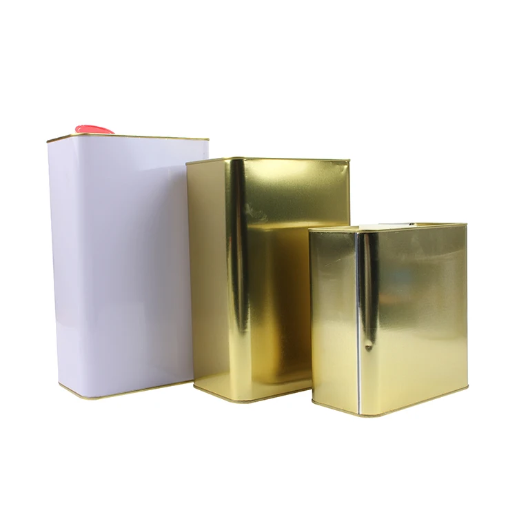 
4 liter square tins chemical paint tin cans 