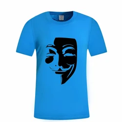 2022 China Wholesale Custom made summer fashion import V for  Vendetta Movie men  Printed  t shirts Short sleeve