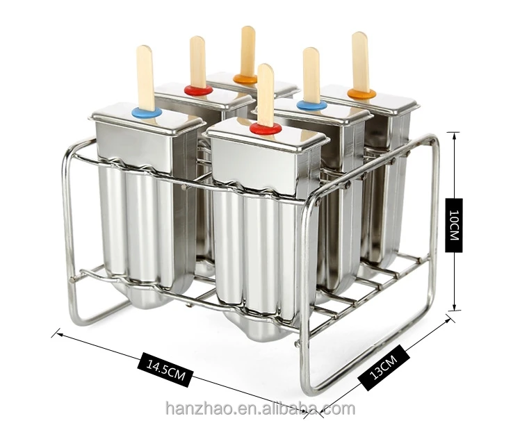 Round Head 18/8 304 Stainless Steel Popsicle Models Ice Lolly Mould Ice Sucker Mold Frozen DIY